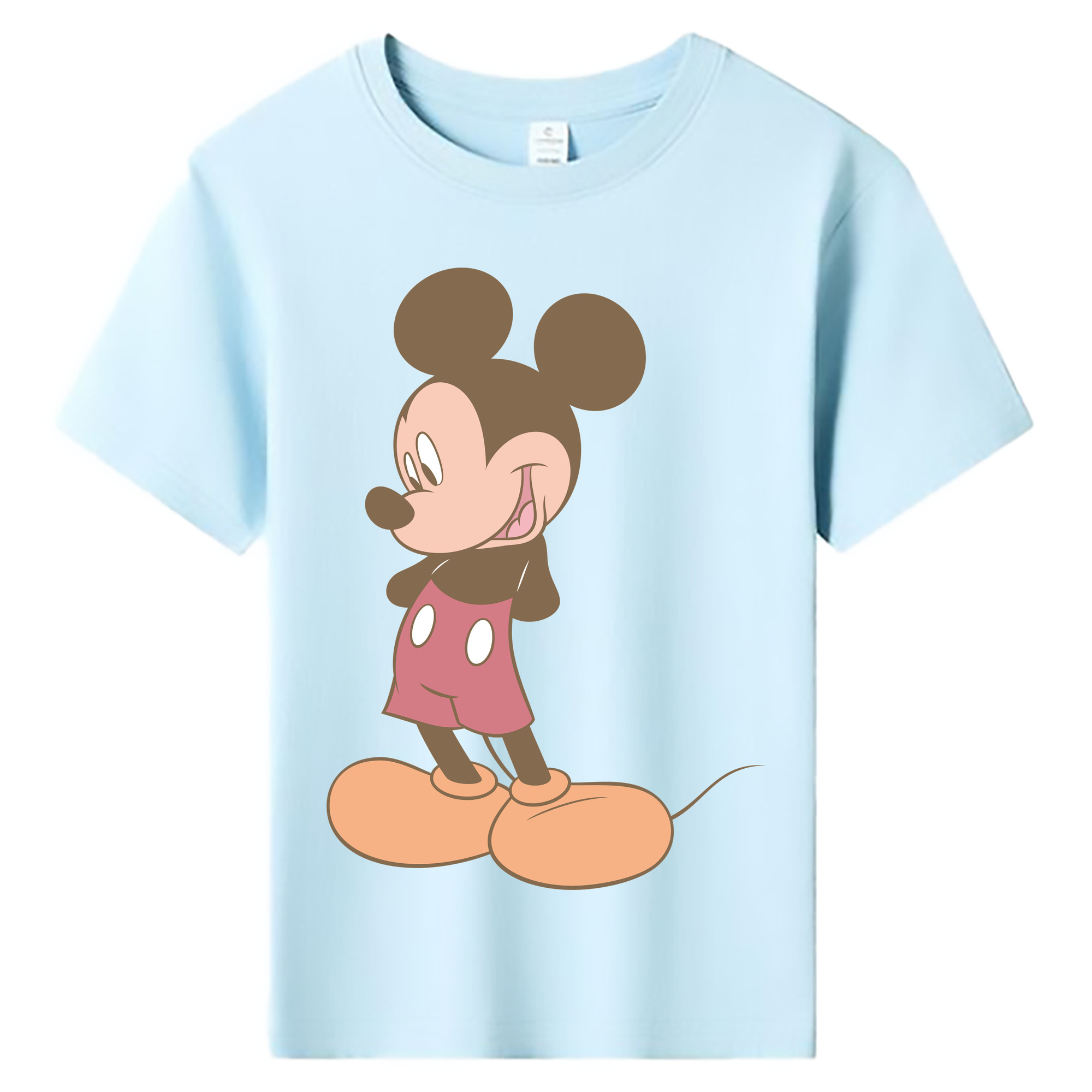 ミッキーマウス Mickey Mouse 綿100％キッズTシャツ（フロントプリント）